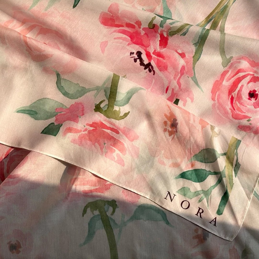 NORA Hijab - Scarf Jardin de Rose
